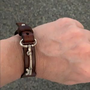 Fossil leather key bracelet.